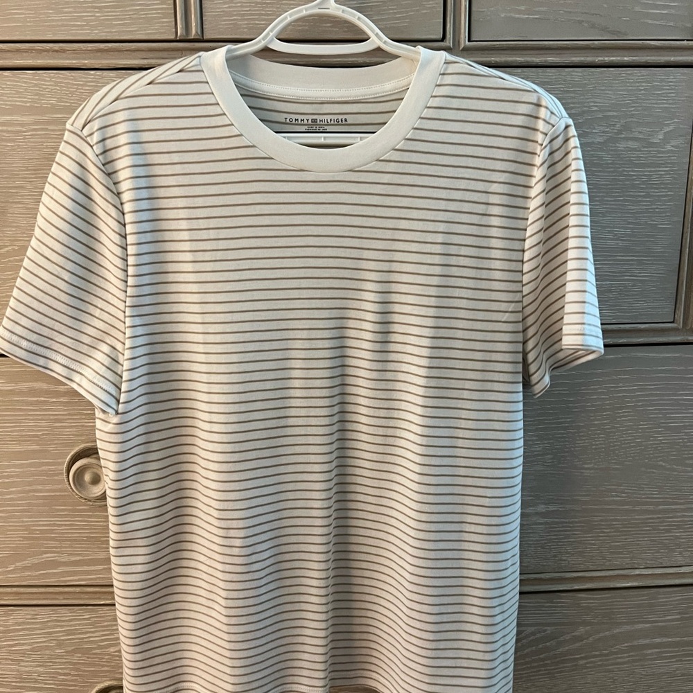 Women’s Striped T-Shirt - White and Cream